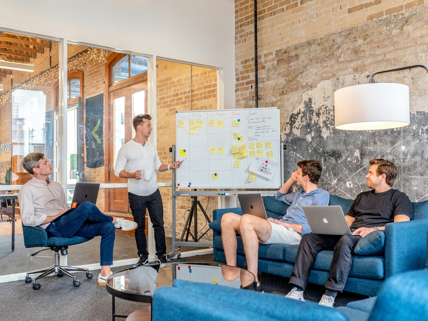 Agency presenting a brand refresh to a client leadership team